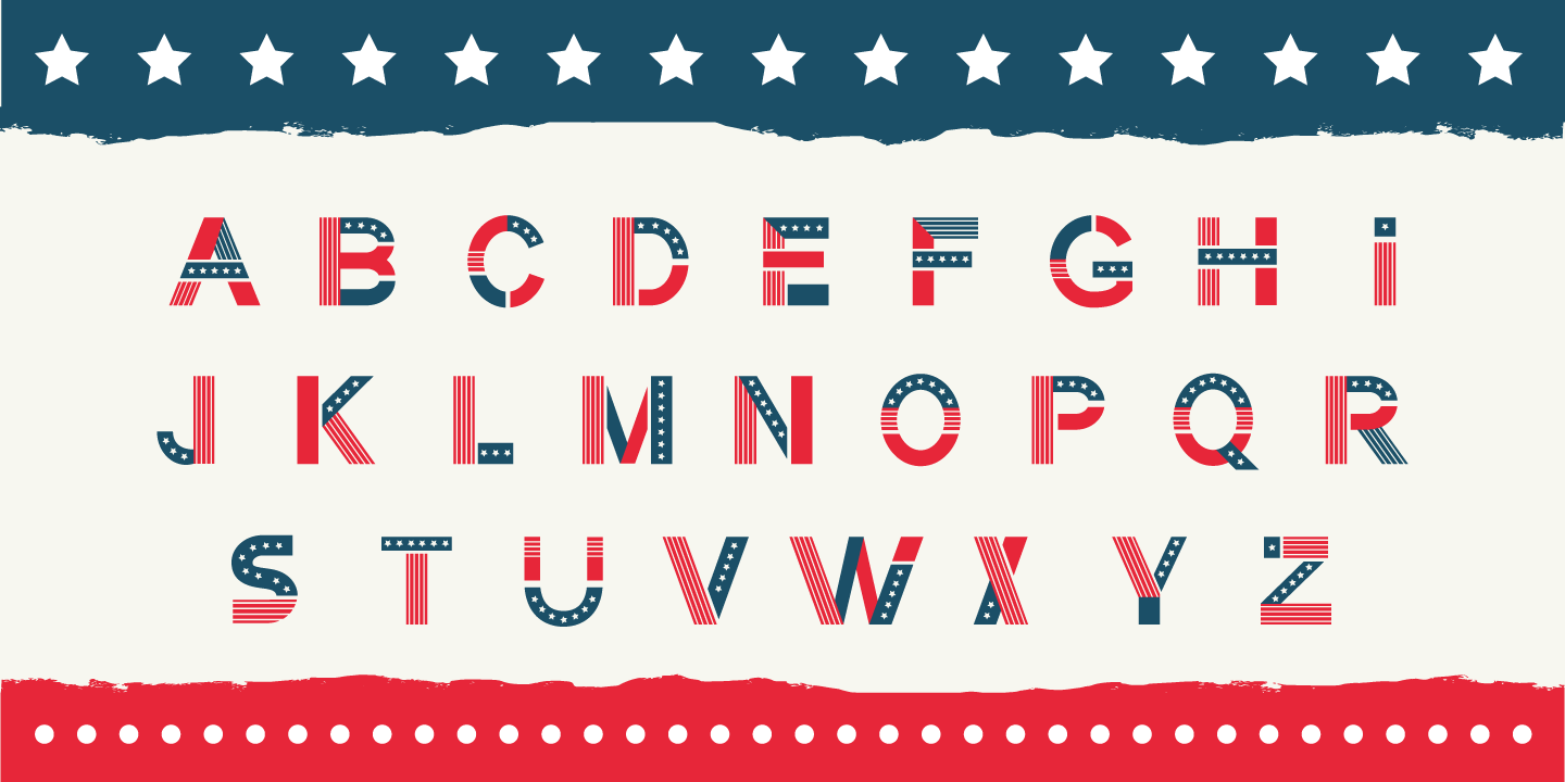 Beispiel einer America Regular-Schriftart